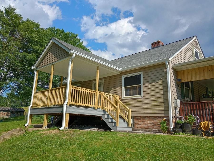 Home addition with new covered porch