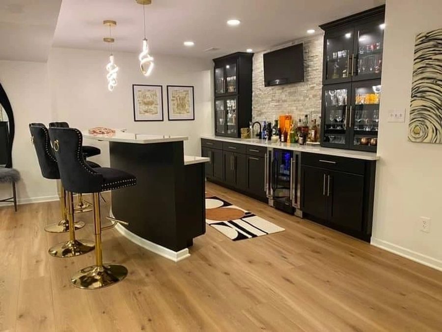 Custom wet bar design and build project
